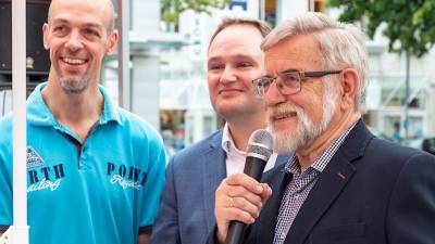 Michael Meise-Reckefuss, Tim Ostermann, Superintendent i.R. Hans Werner Schneider